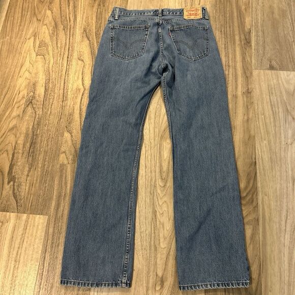 Levi's 505 Jeans Regular Fit Straight Leg Mens 34 x 34 Blue Denim - Picture 1 of 4